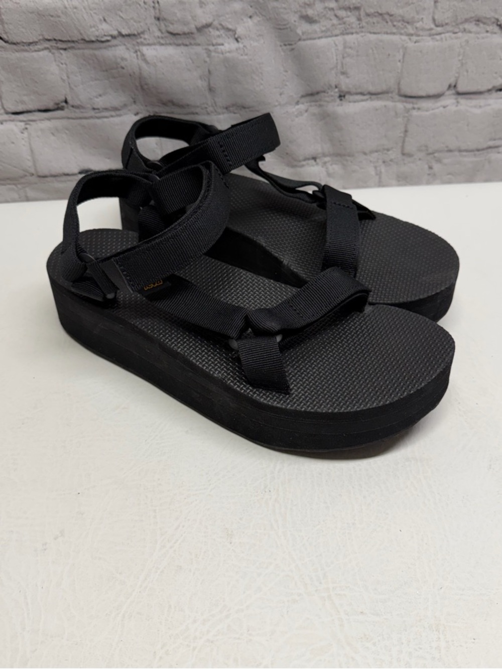 Teva Black Platform Sport Sandals - Picture 3 of 9